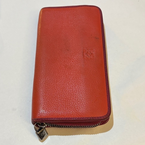 Loewe Fuchsia Leather Long Wallet